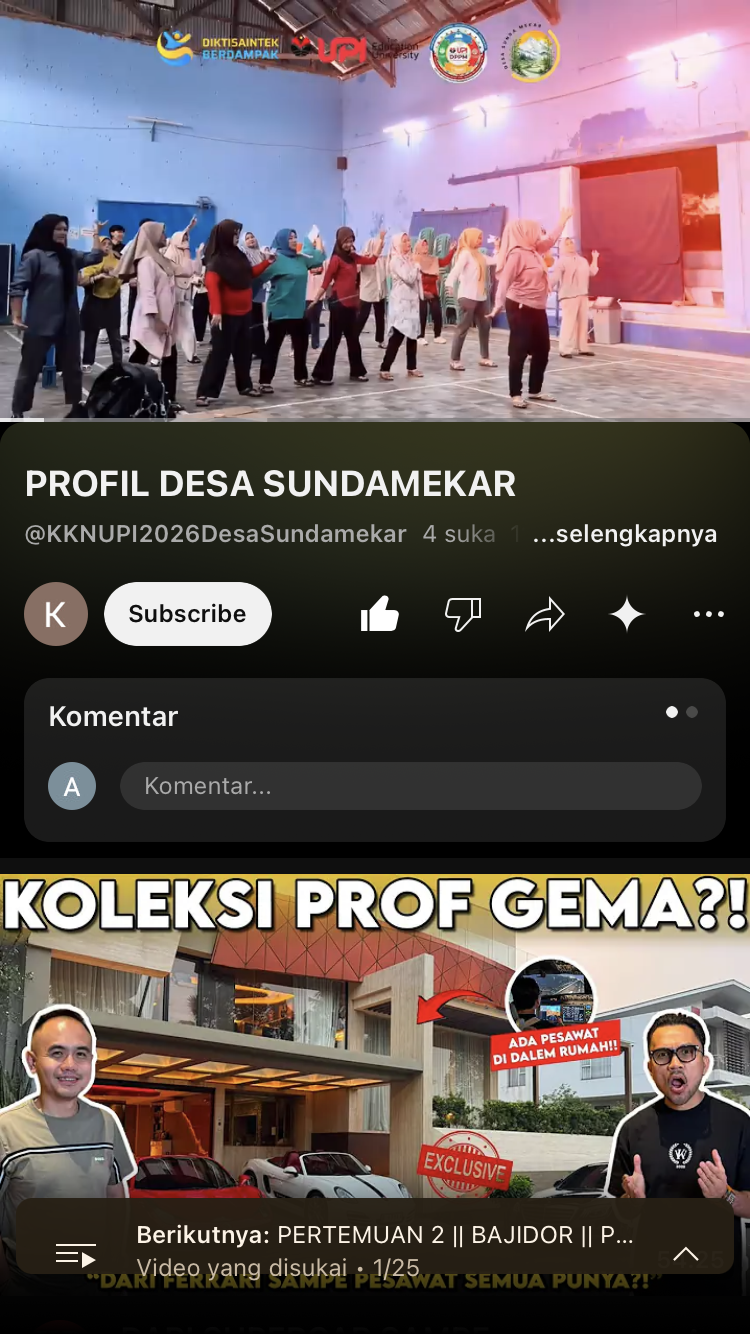 Foto dokumentasi Sosialisasi Guide Book Potensi Wisata Desa Sundamekar